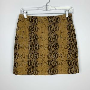 She + Sky Snakeskin Python High Waist Mini Skirt